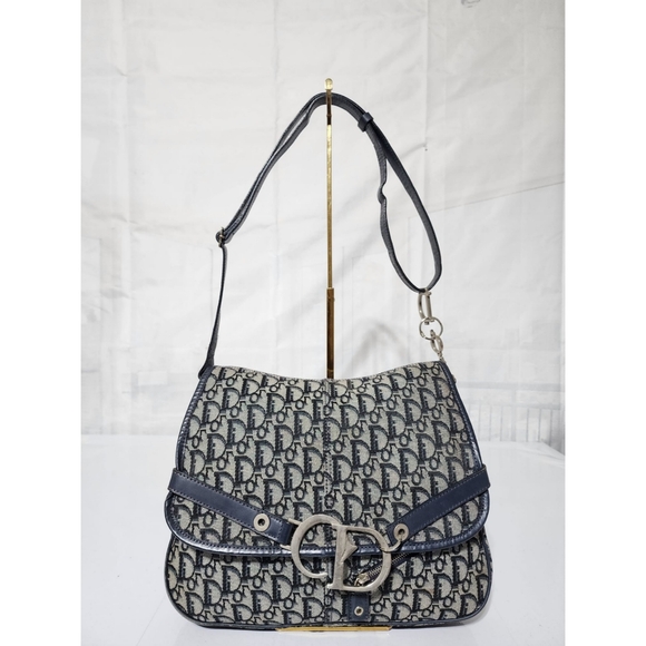 CHRISTIAN DIOR Monogram Flap Messenger Navy Blue - Picture 7 of 16